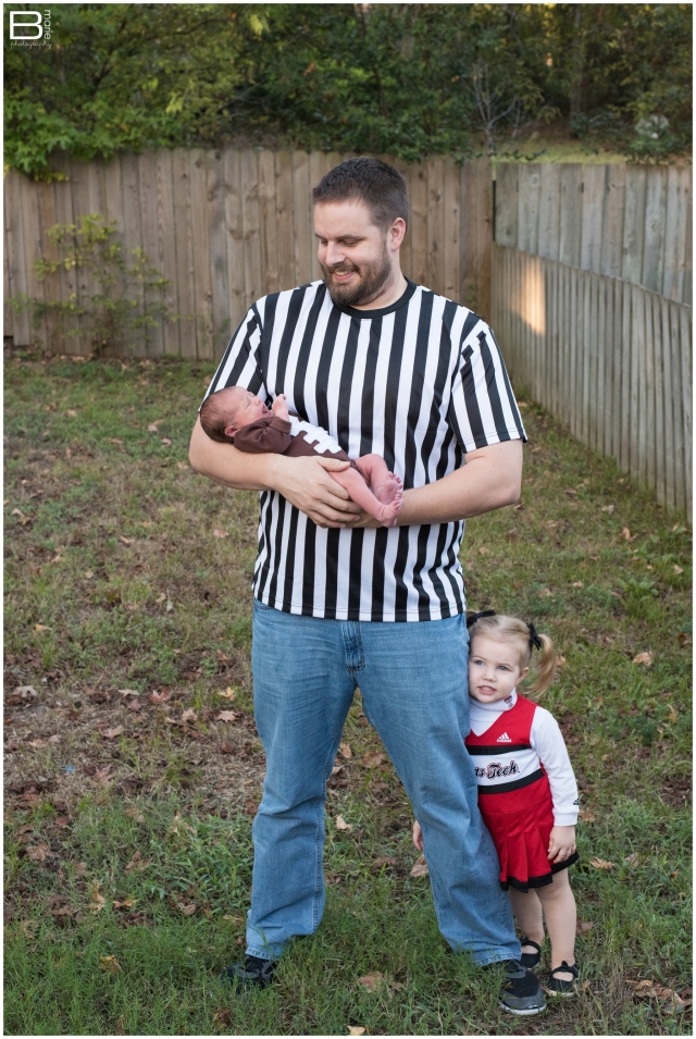 Nacogdoches photographer's family dressed up in football themed costumes for Halloween 2015